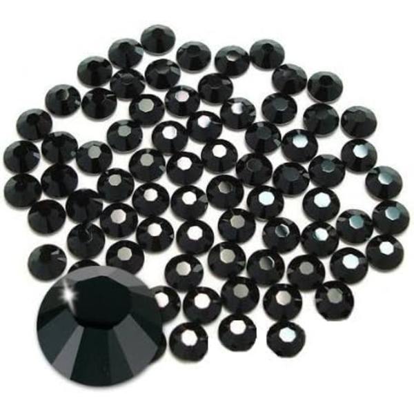 576 kpl liimaa kiinnitettävät flatback-timanttikorut lasi-timanttikorut kynsien koristeluun askartelukoristeisiin vaatteisiin kenkiin Jet 576pcs