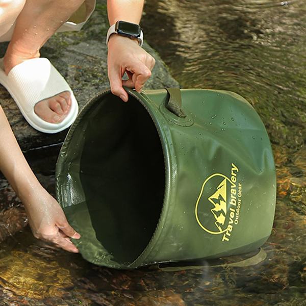 Hopfällbar Hink 5 Gallon Hink Multifunktionell Bärbar Hållbar Lättvikts Fällbar Tvättfat