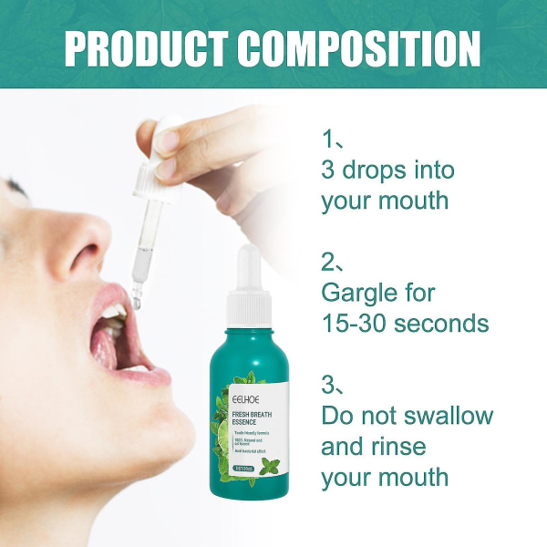 Fresh Breath Spray Breath Freshener Dålig andedräkt Eliminerar dålig mun...