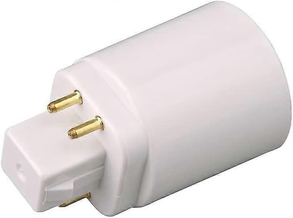 GX24Q LED lampeadapter til 4-benet E27 fatning 2 stk.