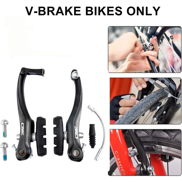 Bike V-Bremsbelägg, Cykel Bromsbelägg Set, 2 Par Universal Brake Shoes