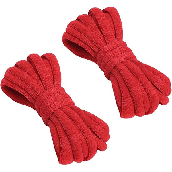 Ovale skolisser, 100 cm skolisser ovale til løbesko, basketballsko og sneakers - 1 par Red