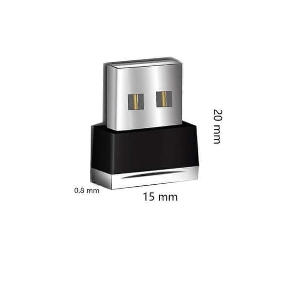 USB LED Bil Interiør Ambient Lys, 7 stk. Plug-in 5V Universal Mini LED Bil Interiør Ambient Lys