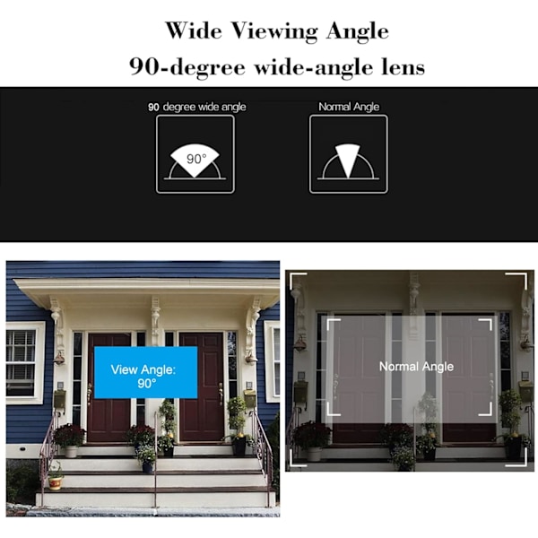 Digitaalinen ovikello - 2,8'' - LCD-näyttö - Yökuvaus - Digitaalinen ovinäyttö Kulta