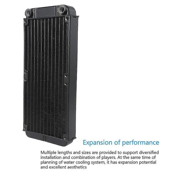 Vandkøling Computer Radiator 12 Rør Aluminium Varmeveksler Væskekøling