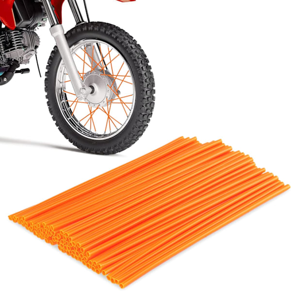 72 st ekerbeskydd eker Skin Guard Wraps fälgomslag för universal motorcykel motocross dirtbikes cykel Orange