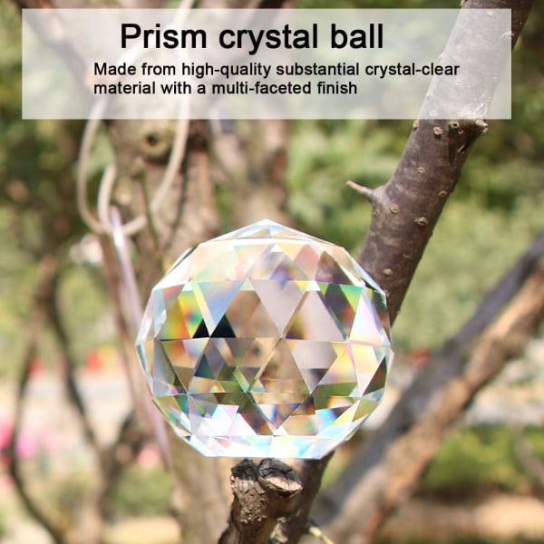 Klar skuren kristallkula prisma glas sfärisk blickkula 60mm