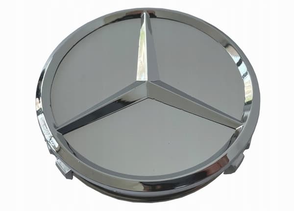 Mercedes-Benz senterkopper / hjulnav bilmerke - 4-pakning 75mm Silver