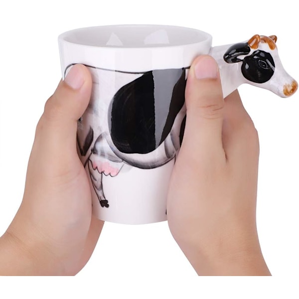 Stor kaffekop 3D sød morgenkaffe vandkrus kreativ keramisk kontorkrus med dyr