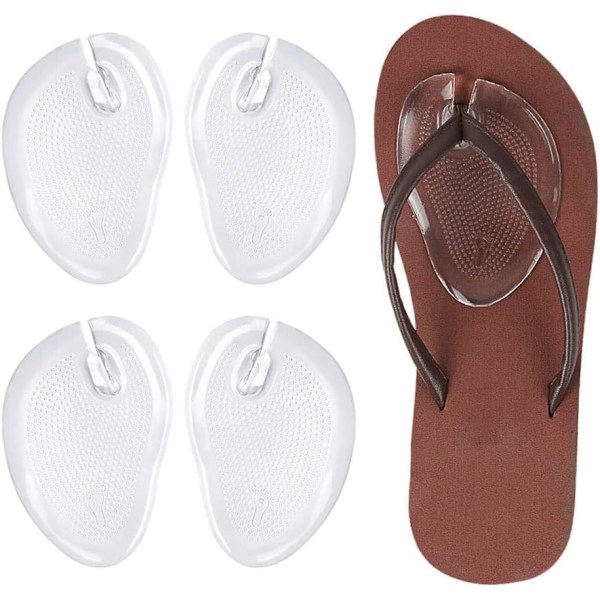 4 stk./2 par Flip Flop Sandaler Pads Flip Flops Slidstærke Tåbeskytter Gel Tåpind Mat