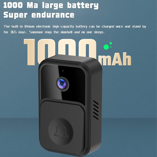 Smart trådlös videodörrklocka, Wifi intelligent videodörrklocka, stöldskyddad dörrklocka