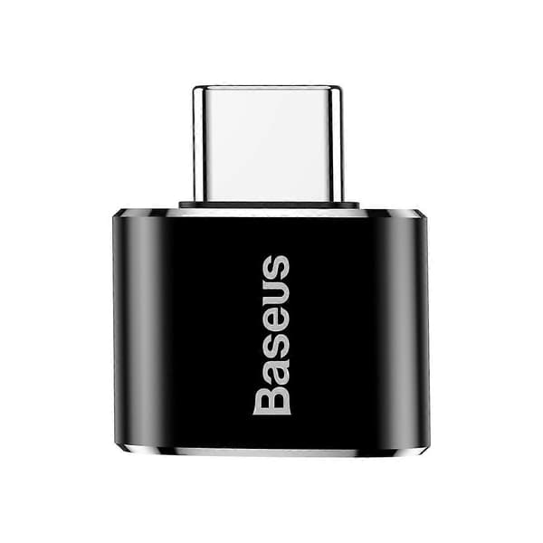 BASEUS Mini USB Hunn til Type-c Hann Adapter Konverter - Svart