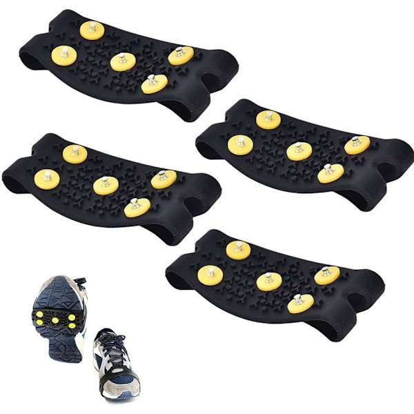 2 Par Slip-on Skogrippere, Snø Isklatring Anti-skli Pigger Grips Sko Deksel For Menn Kvinner Barn