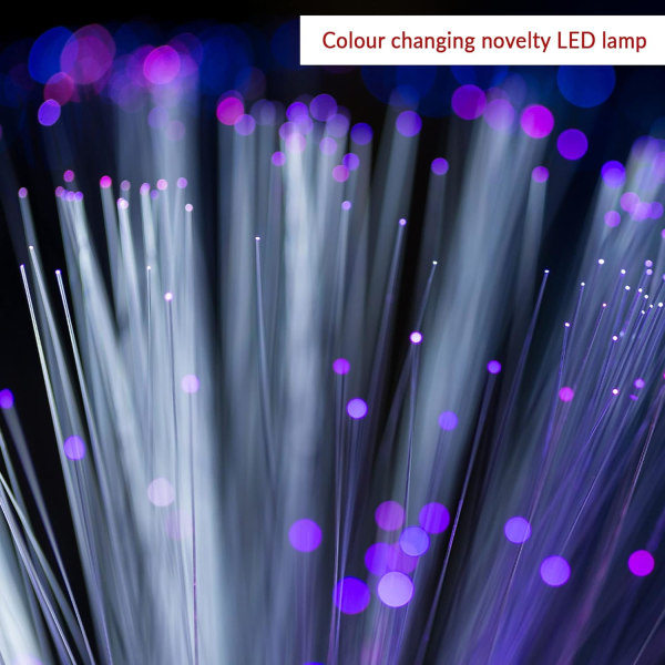 Fiberoptisk lampa - ändrar färg Roterande LED fiberoptisk skrivbordslampa-batteridriven lampa-för sovrum, heminredning
