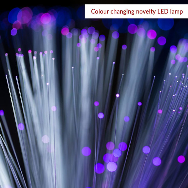 Fiberoptisk lampa - Färgförändrande roterande LED-fiberoptisk skrivbordslampa - Batteridriven lampa - för sovrum, heminredning