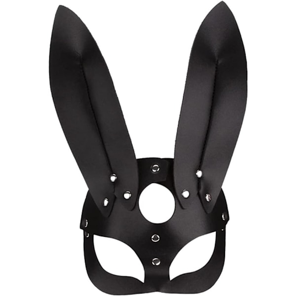 Kvinnors läder kattmask sexig halv ansiktsmask cosplay kostym rekvisita fest maskerad accessoarer