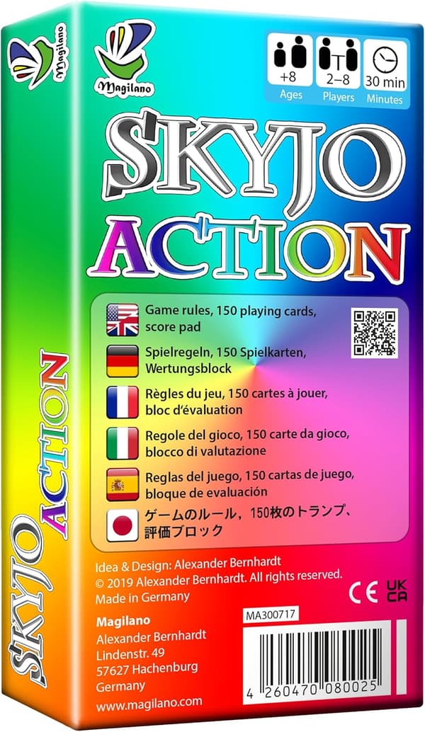 SKYJO ACTION - Jännittävä korttipeli ystäville ja perheelle.