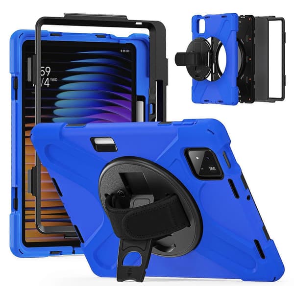 Til Xiaomi Pad 7 Etui TPU+PC+Silikone Støtteben Anti Drop Tablet Cover - Blå