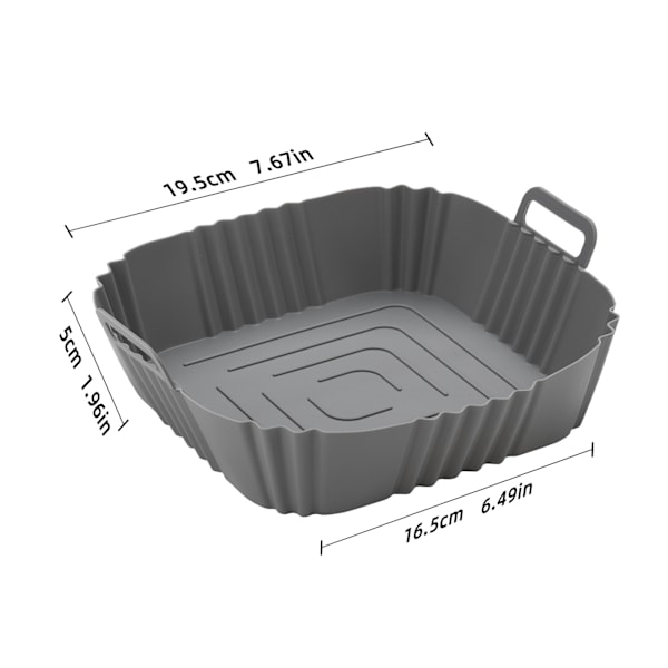 Silikon Air Fryer Liners 3-7L, Återanvändbara Air Fryer Tillbehör Livsmedelsgodkänd Silikon Fettbeständig Airfryer Bakplåt Korgställ