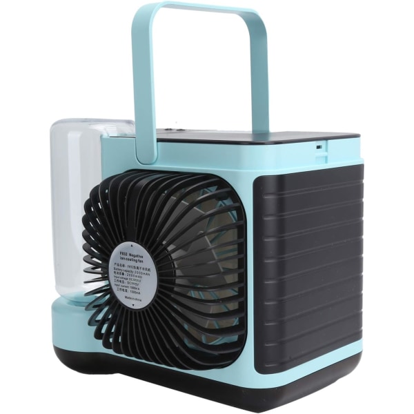 Personal Air Cooler Fan, Portable Air Cooler Usb Charging with 2000Mah Battery for Dorm for Home Office(blue)