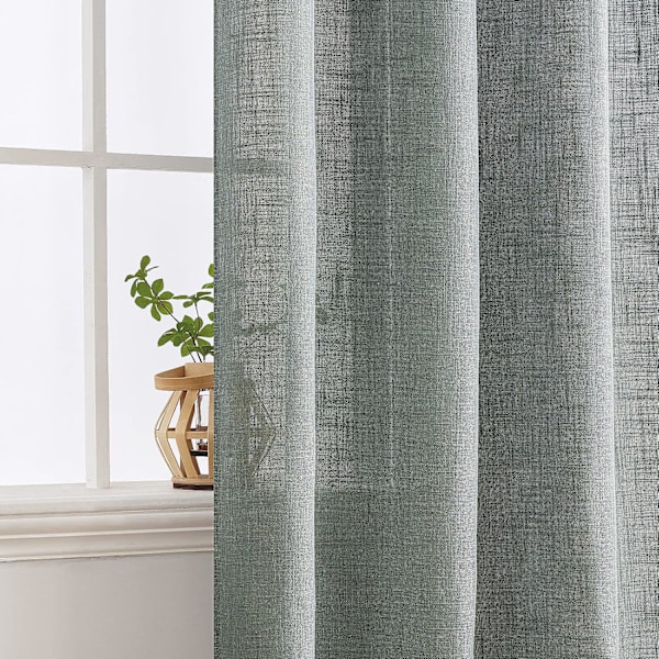 2 kpl läpinäkyviä verhoja silmukoilla, verhot kahdelle parvekkeen ovelle, verhot olohuoneeseen makuuhuoneeseen, 241x132cm (KxL) Gris oscuro