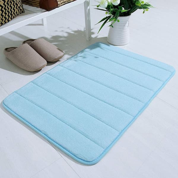 Badmatte Memory Foam Badmatte, Sklisikker Absorberende Supermyk Mikrofiber Badmatte Sett
