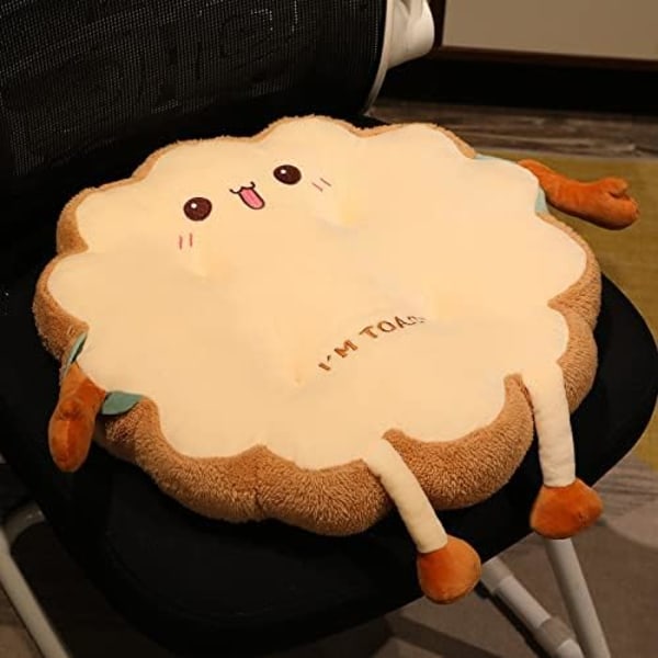 Brödformad kudde med söt emoji, Kawaii plyschleksak rolig mat plyschkudde