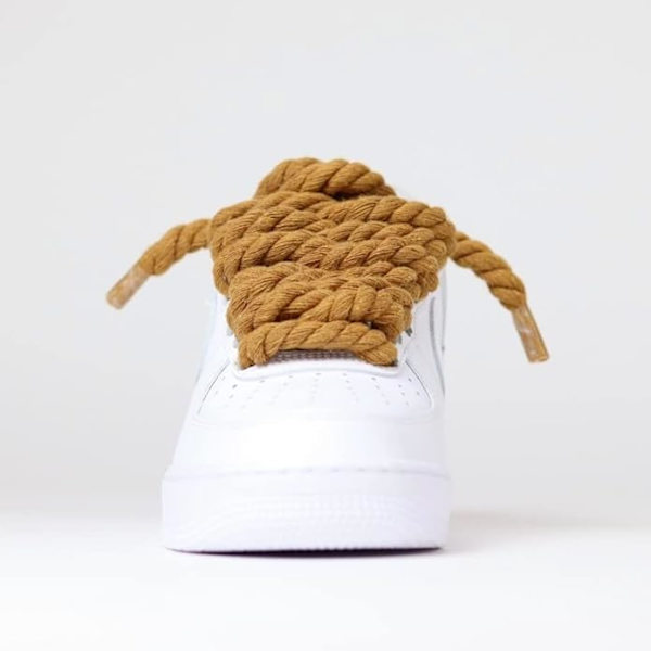 8mm tykke reb snørebånd - Air Force One snørebånd, Air Force reb snørebånd, Air Force snørebånd, reb til sko White