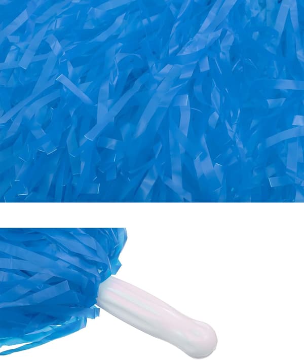 12-pack hejaklackspompom i plast för sportdans och cheerleading