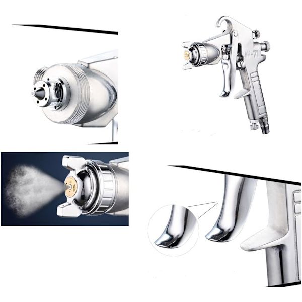 Tyngdekraftsfødet luftforstøvningspistol maling  1,5 mm rustfrit ståldyse 400 ml kapacitet Airbrush malingsværktøj til bilmøbelmaling Håndmalingsspray