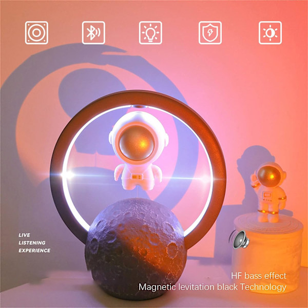 Magnetisk Levitations Bluetooth-högtalare Astronaut Hem Kreativ Mini Radio Utomhus Trådlös Subwoofer