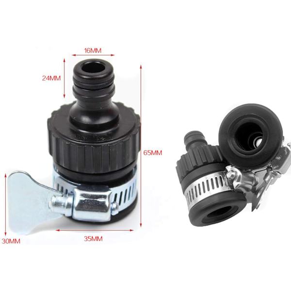 WiseHub 2 stk 16mm Universal Kranadapter Kobling Mikser Kjøkken Hage Slange Tilbehør Klemmer