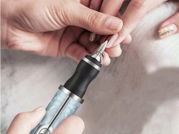 Nagelfräs manikyr pedikyr skärsats usb uppladdningsbart batteri blue