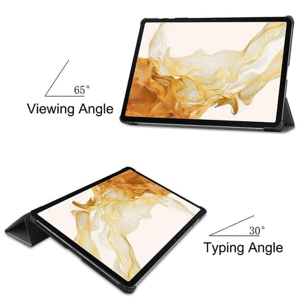 For Samsung Galaxy Tab S10+/S9 FE+/S9+ Deksel Anti-Fall Lær Stativ Nettbrettdeksel - Grå
