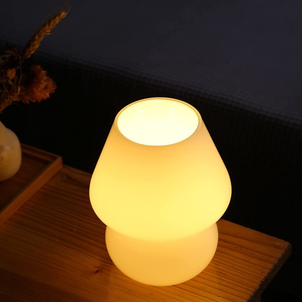 Svamplampa, Vintage Glassvamp Sängbordslampor Gul Murano Style