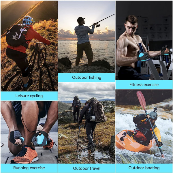 Fiskehandskar 3 klippta fingrar: Solskyddshandskar för män Kvinnor Kajakpaddling Segling Rodd Kanot Cykling Vandring