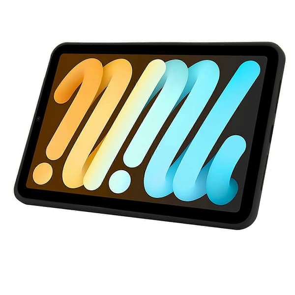 Etui til iPad mini (2024)/(2021) med Støttefod TPU+PC Hud-Touch Tablet Cover - Sort