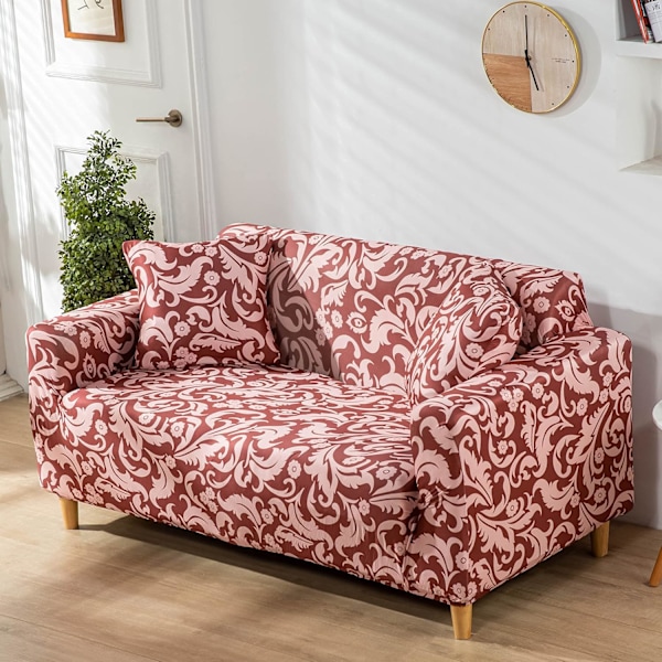 Sofaovertrekk, elastisk sofaovertrekk, anti-ripe sofaovertrekk for kjæledyr Sherlock Red 140cm