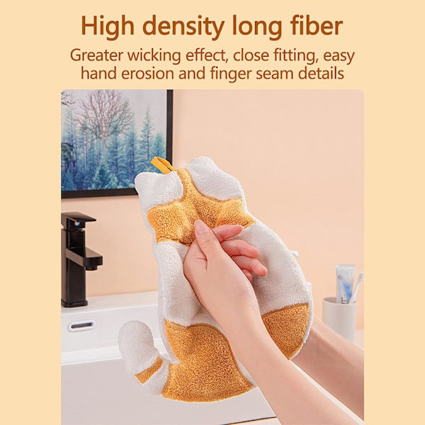 Køkken og badeværelse dekorative håndklædesæt, Chenille hængende håndklæde mikrofiber plys