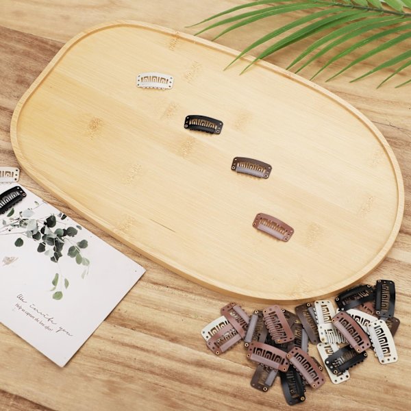 28 st U-formade perukclips, små kamhårtilläggclips med mjuk gummisnapp metallmini-clips tillbehör för perukflätor hår-DIY