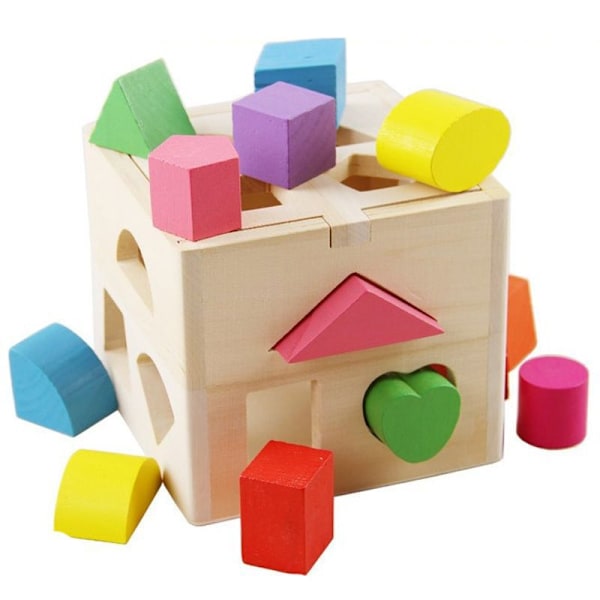 FormSorteringskub | Pussel | Barnleksaker | Utvecklande Leksak | FormSortering för Barn | Montessori Leksak | Leksaker för Barn 2 År | Present