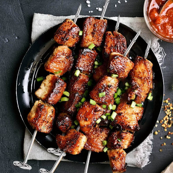 Spid i rustfrit stål kompatibel med Airfryer, 6L spidstativ, Airfryer BBQ-tilbehør (6QT)