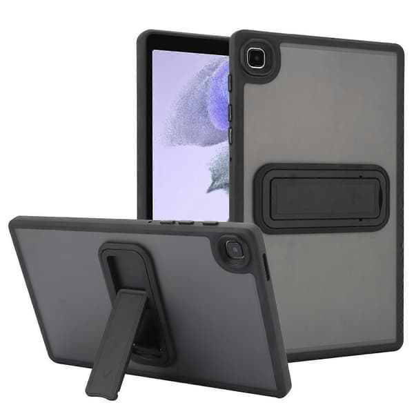 Til Samsung Galaxy Tab A7 Lite 8,7-tommer etui med støttefod TPU+PC Hud-Touch Tablet Cover - Sort