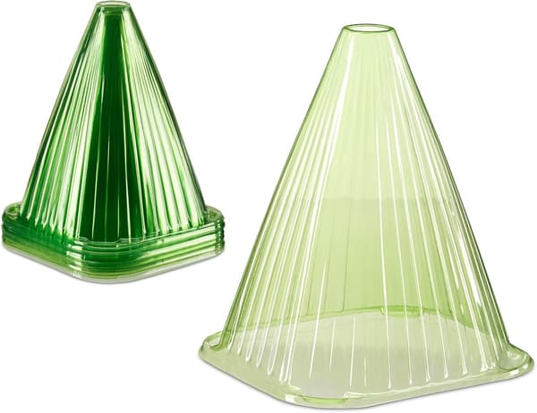 Sæt med 20 Mini Drivhuse til Planter, Beskyttelse mod Kulde, Snegle og Fugle, PVC, Grøn