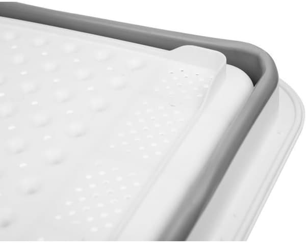 Sammenleggbart oppvaskstativ med flere rom - Silikon, PP og TPR Oppvask- og bestikkholder - 36x31cm
