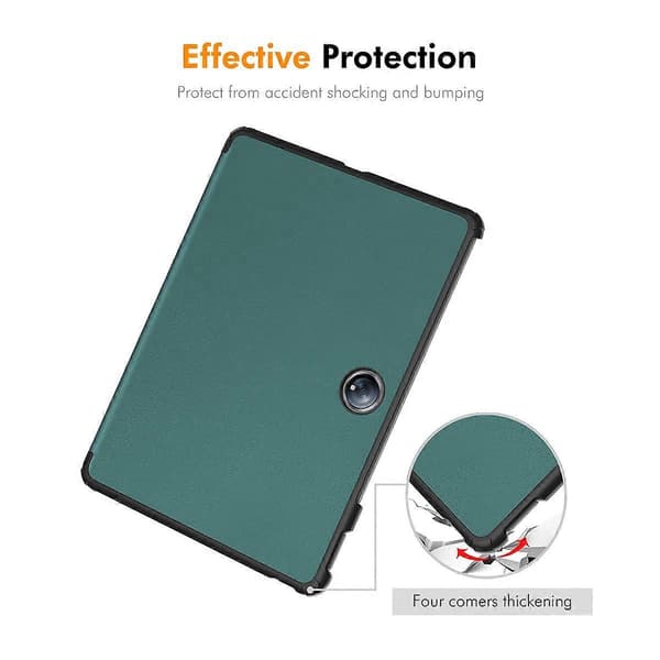 OnePlus Pad Pro/OnePlus Pad 2 Kolmitaitettava jalustakansi PU-nahkaa + PC-tablettikotelo - Harmaa