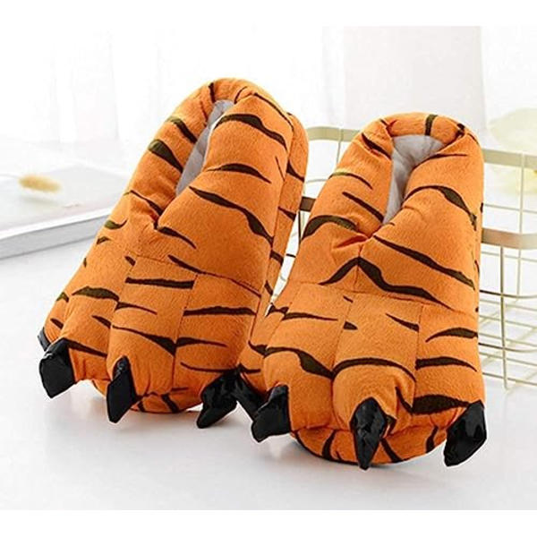 Unisex Klosstövlar Djur tass tofflor Kyckling Fågel fot tofflor Ko Tiger Giraff tofflor，L