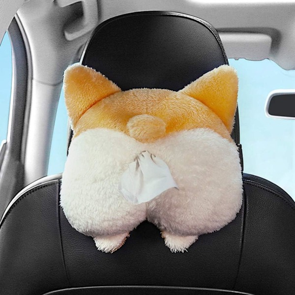 1 stk. Tissue Box Cover Corgi Butt Formet Sjov Blød Kreativ Hængende Pung Opbevaringspose Tissue Box Wrapper