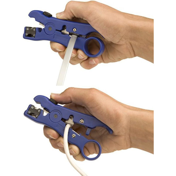 Universal kabelafisolering til fladt eller rundt TV/UTP Cat5 Cat6 Coax Coax afisolering værktøj