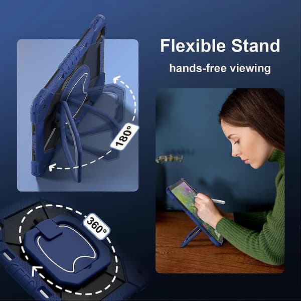 Støtteveske i silikon+PC for iPad Air 13 (2024)